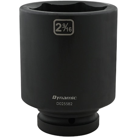 Dynamic 1" Drive Deep Socket, Black Phosphate, Tools 2-9/16" X 1" Drive, 6 Point Deep Length D025582